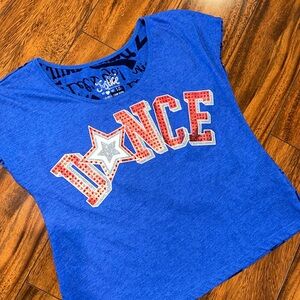 Justice Dance shirt with rhinestones and glitter